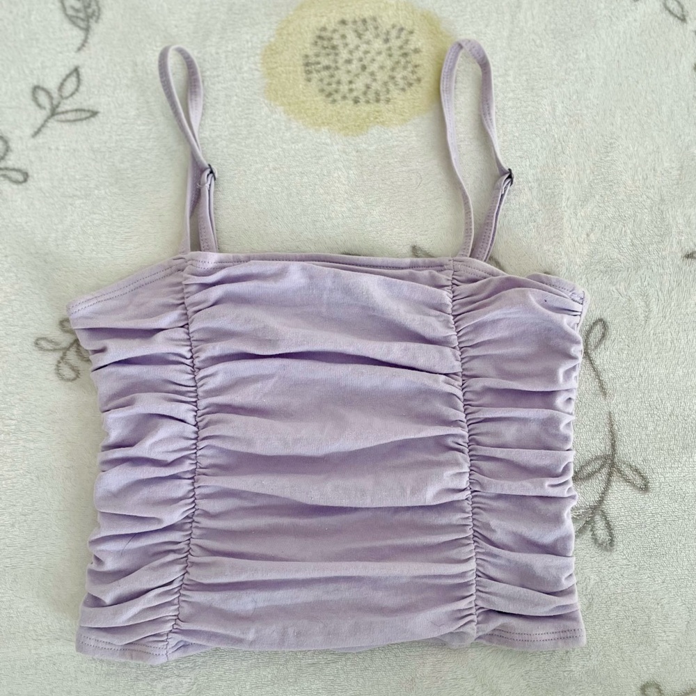 Hollister Lilac Purple Ruched Tank Top